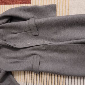 Harris Wharf Classic Women's Grey Wool Coat